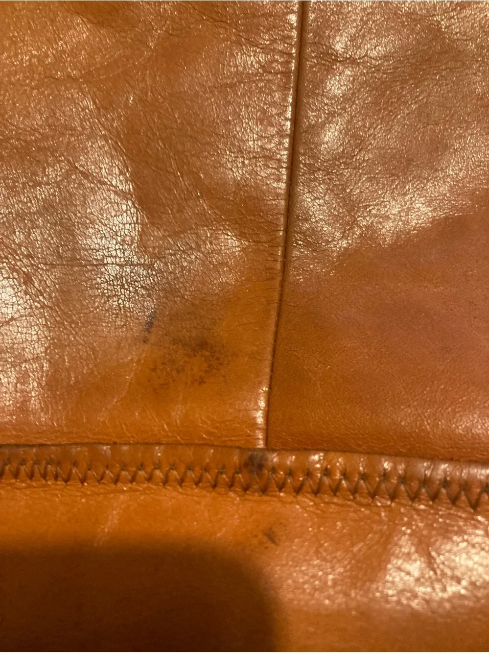 Ellington Rustic Cognac Leather Shoulder Tote